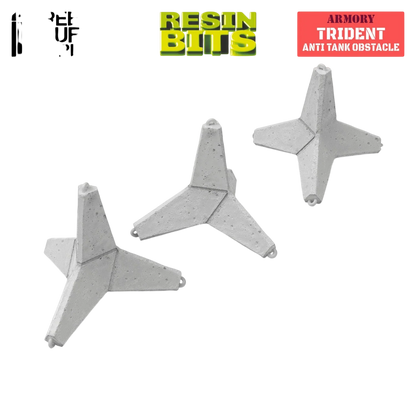 Green Stuff World Trident Anti Tank Obstacle 1:48-1:35 - Wargaming
