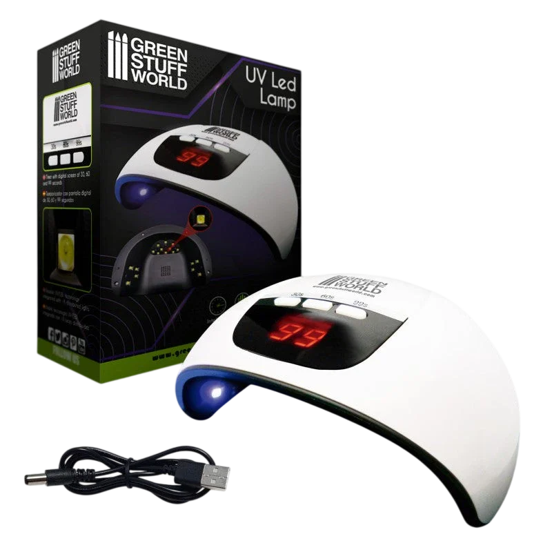 Green Stuff World Ultraviolet LED Lamp for Curing Resins and Fluorescent Paint 2384