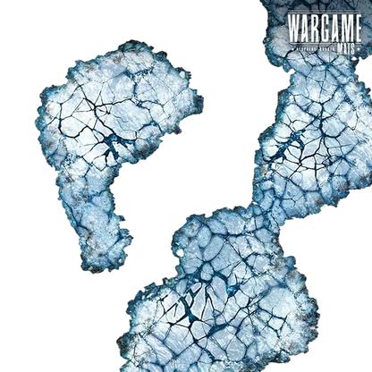 Green Stuff World Wargame Mat, Blizzard Hollows (56x76cm), Neoprene Battle Surface, Anti-Slip Backing, 30x22 Inch, with Carrying Bag - 5865
