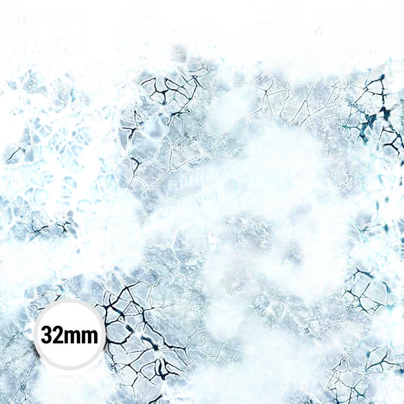 Green Stuff World Wargame Mat, Blizzard Hollows, Neoprene Battle Surface, Anti-Slip Backing, 48x70 Inch, with Carrying Bag - 6346