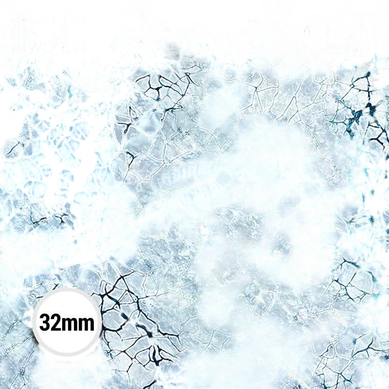 Green Stuff World Wargame Mat, Blizzard Hollows (56x76cm), Neoprene Battle Surface, Anti-Slip Backing, 30x22 Inch, with Carrying Bag - 5865