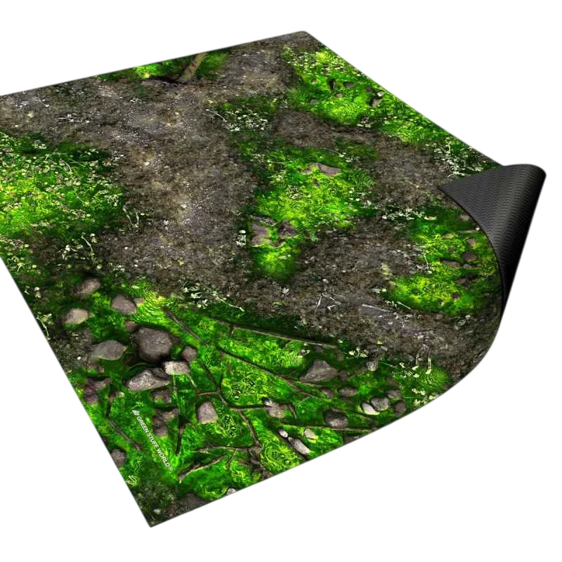 Green Stuff World Wargame Mat, Boneblight Marsh (56x76cm), Neoprene Battle Surface, Anti-Slip Backing, 30x22 Inch, with Carrying Bag - 5866