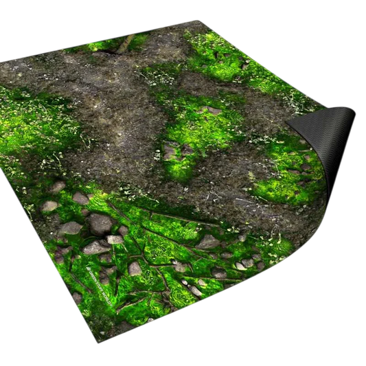 Green Stuff World Wargame Mat, Boneblight Marsh (56x76cm), Neoprene Battle Surface, Anti-Slip Backing, 30x22 Inch, with Carrying Bag - 5866