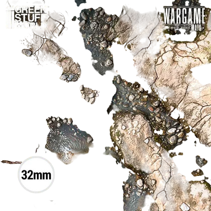 Green Stuff World Wargame Mat, Duskriver Meadows, Neoprene Battle Surface, Anti-Slip Backing, 30x22 Inch, with Carrying Bag - 5863