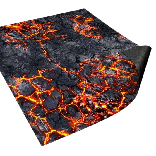 Green Stuff World Wargame Mat, Flamecoil Path, Neoprene Battle Surface, Anti-Slip Backing, 30x22 Inch, with Carrying Bag - 5861