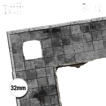 Green Stuff World Wargame Mat, Ground Zero District (56x76cm), Neoprene Battle Surface, Anti-Slip Backing, 30x22 Inch, with Carrying Bag - 5864