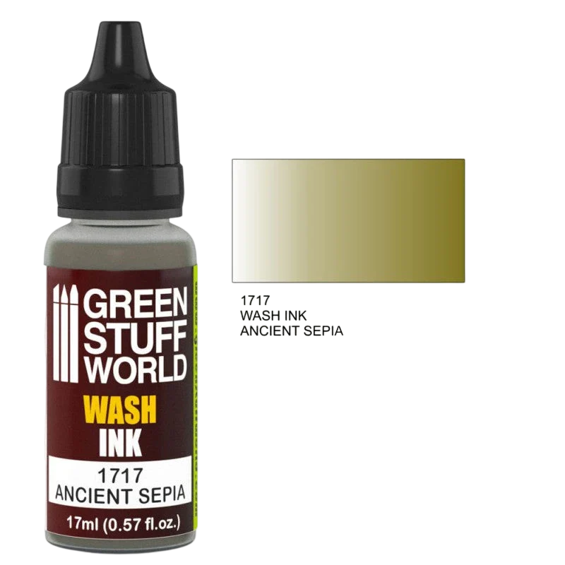 Green Stuff World – Wash Ink for Models and Miniatures Ancient Sepia 1717