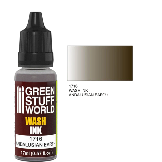 Green Stuff World – Wash Ink for Models and Miniatures Andalusian Earth 1716
