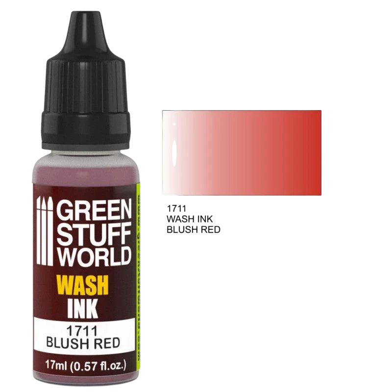 Green Stuff World – Wash Ink for Models and Miniatures Blush Red 1711