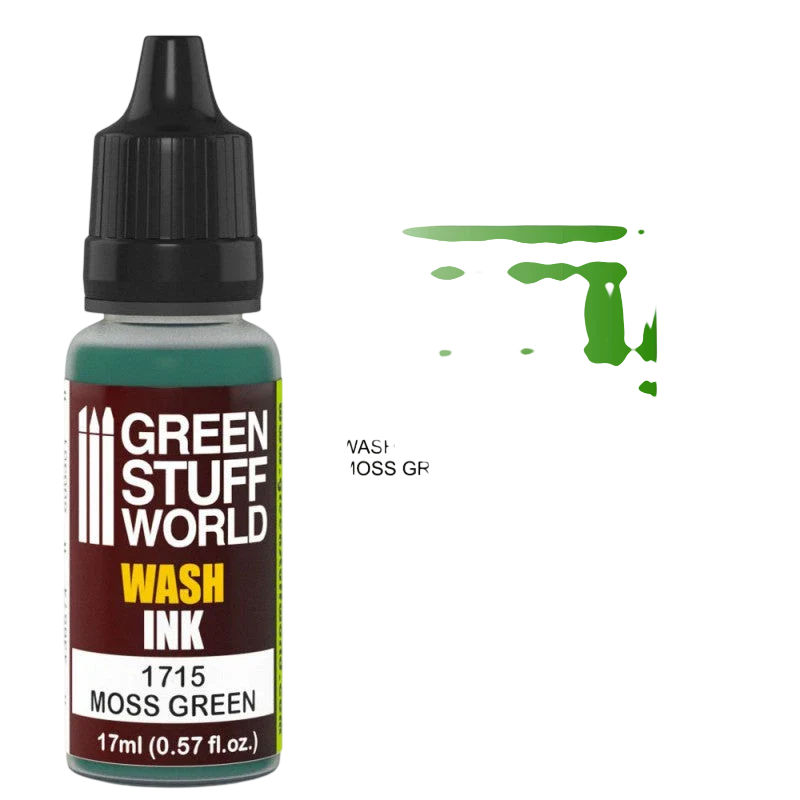 Green Stuff World – Wash Ink for Models and Miniatures Moss Green 1715