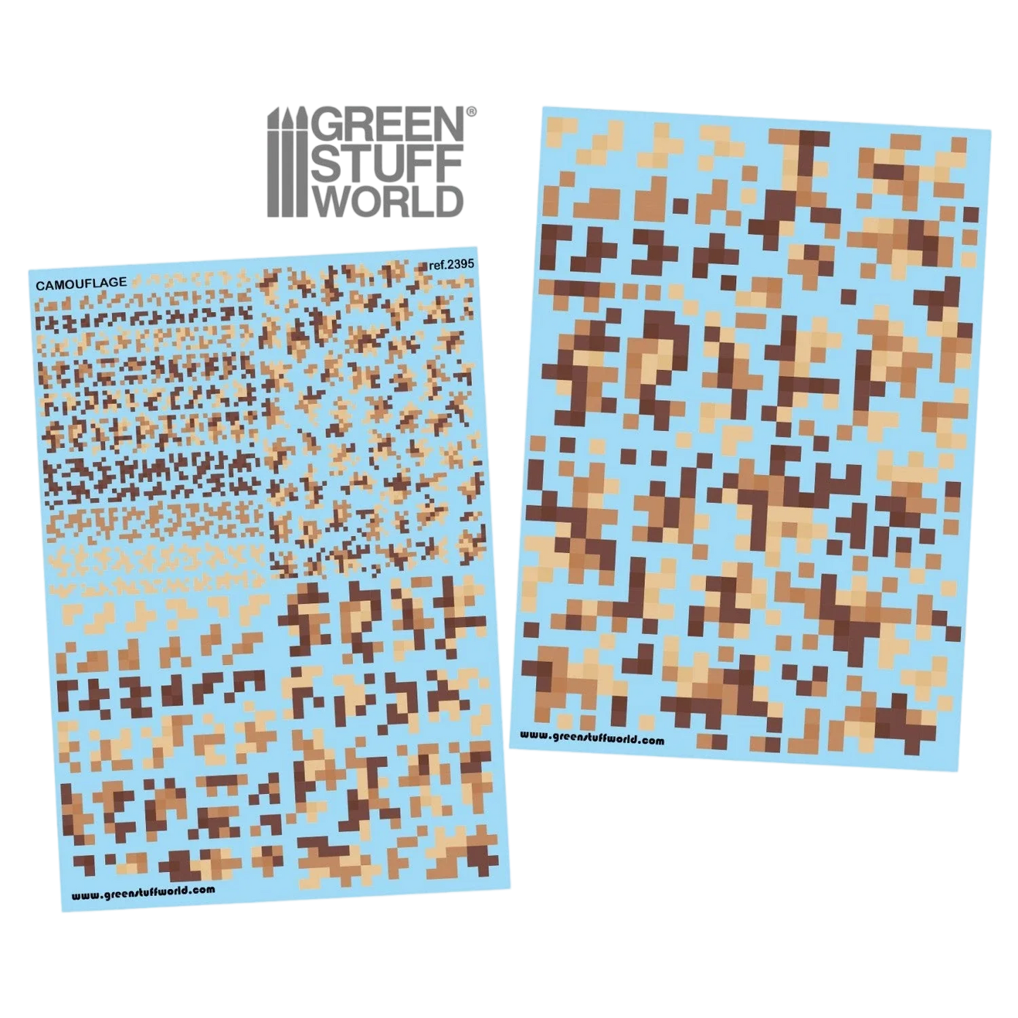 Green Stuff World Waterslide Decals - Digital Desert Camo - Wargaming and Modeling