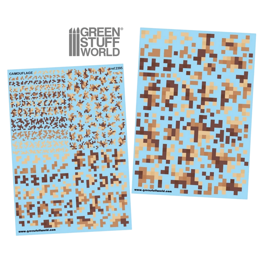 Green Stuff World Waterslide Decals - Digital Desert Camo - Wargaming and Modeling