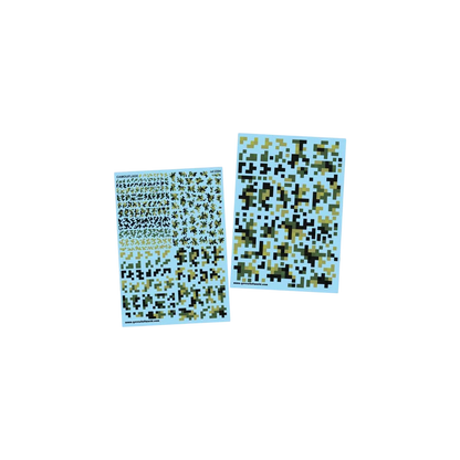 Green Stuff World Waterslide Decals - Digital Forest Camo - Wargming and Modeling