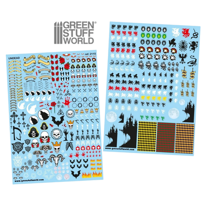 Green Stuff World Waterslide Decals - Undead - Wargaming and Modeling