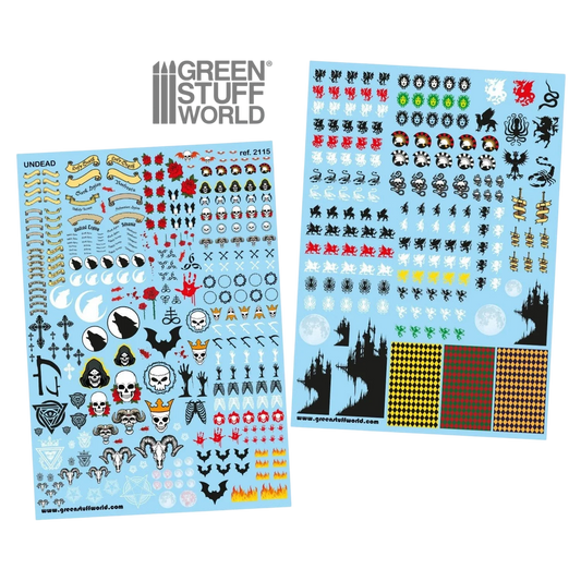 Green Stuff World Waterslide Decals - Undead - Wargaming and Modeling