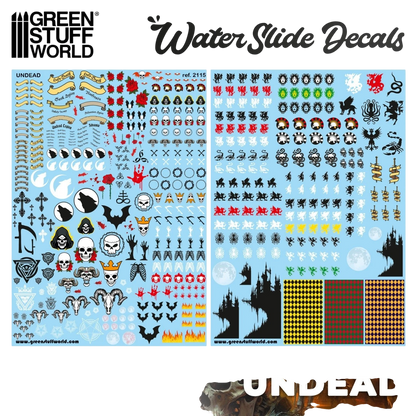 Green Stuff World Waterslide Decals - Undead - Wargaming and Modeling
