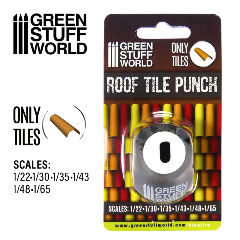 Green Stuff World for Models & Miniatures - Miniature Roof Tile Punch 1417