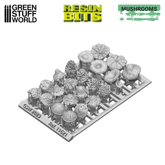 Green Stuff World for Models & Miniatures 3D Printed Set - Chunky Mushrooms 11621