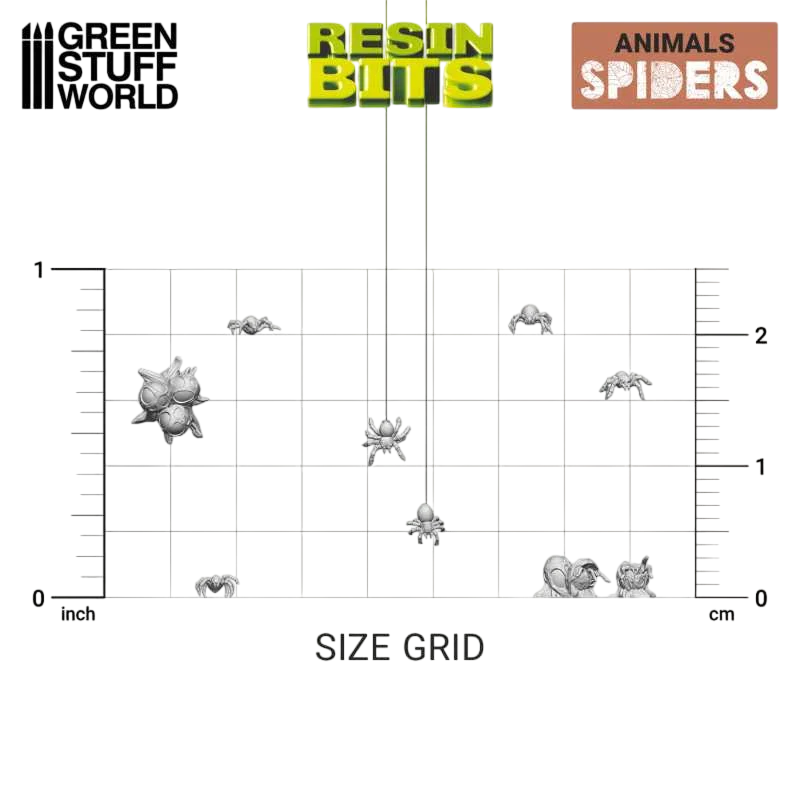 Green Stuff World for Models & Miniatures 3D printed set - Spiders 12296