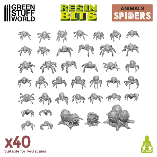 Green Stuff World for Models & Miniatures 3D printed set - Spiders 12296