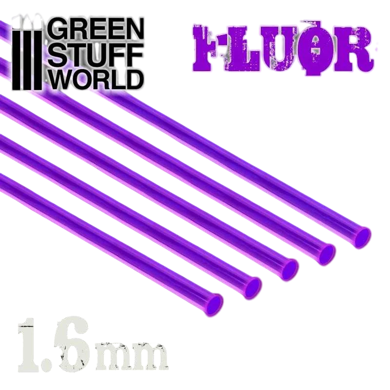 Green Stuff World for Models & Miniatures Acrylic Rods - Round 1.6 mm Fluor Purple 10579