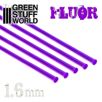 Green Stuff World for Models & Miniatures Acrylic Rods - Round 1.6 mm Fluor Purple 10579