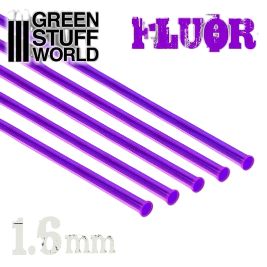 Green Stuff World for Models & Miniatures Acrylic Rods - Round 1.6 mm Fluor Purple 10579