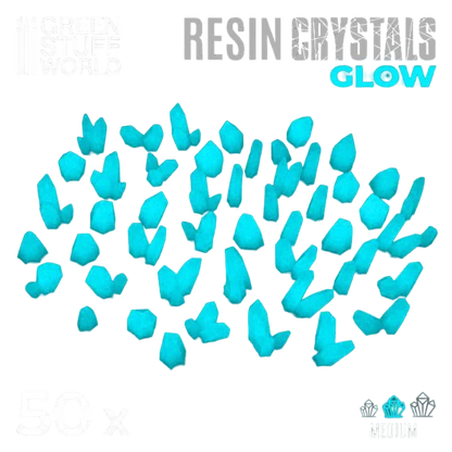 Green Stuff World for Models & Miniatures Aqua Turquoise Glow Resin Crystals – Medium 10393