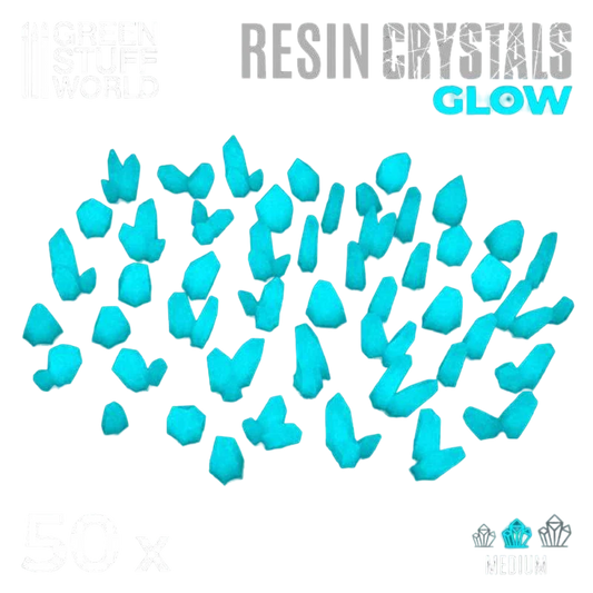 Green Stuff World for Models & Miniatures Aqua Turquoise Glow Resin Crystals – Medium 10393
