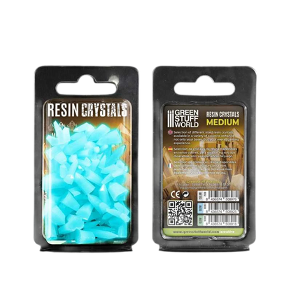 Green Stuff World for Models & Miniatures Aqua Turquoise Glow Resin Crystals – Medium 10393