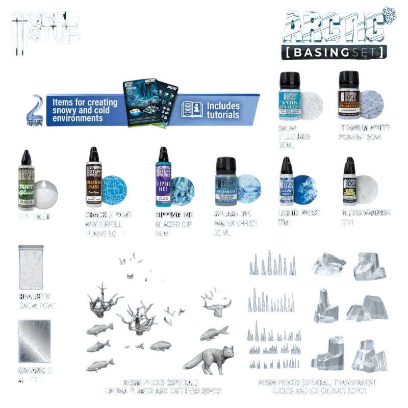 Green Stuff World for Models & Miniatures Basing Set - Arctic 11638
