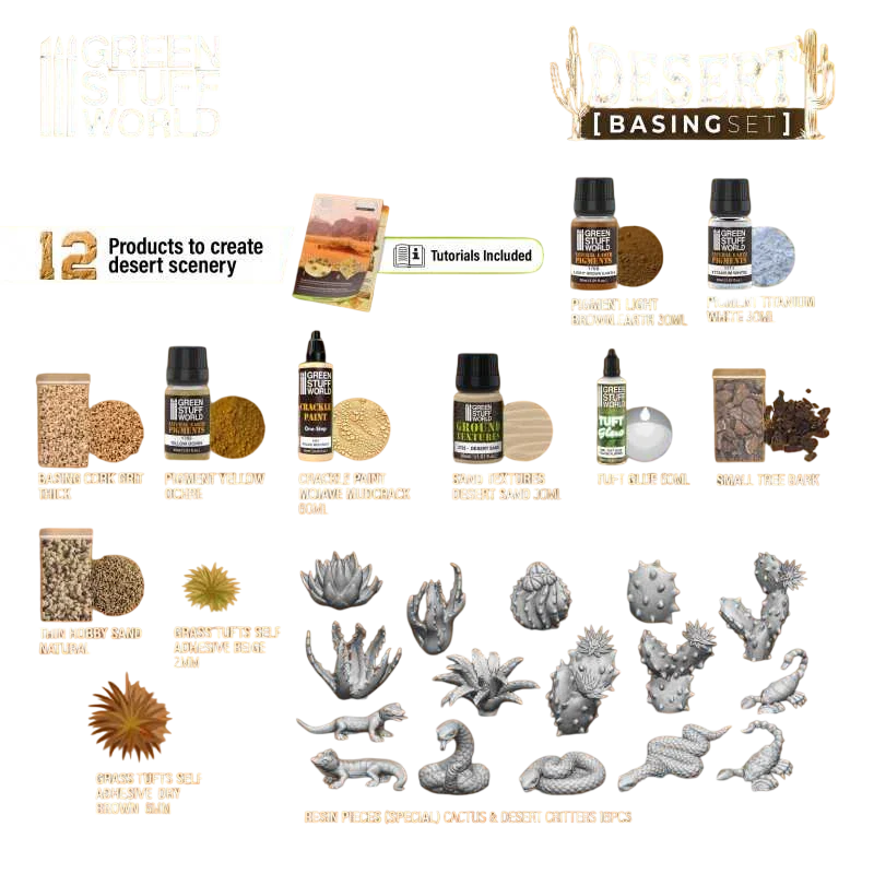Green Stuff World for Models & Miniatures Basing Set - Desert 11637