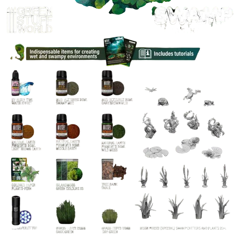Green Stuff World for Models & Miniatures Basing Set - Swamp 11640