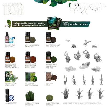 Green Stuff World for Models & Miniatures Basing Set - Swamp 11640