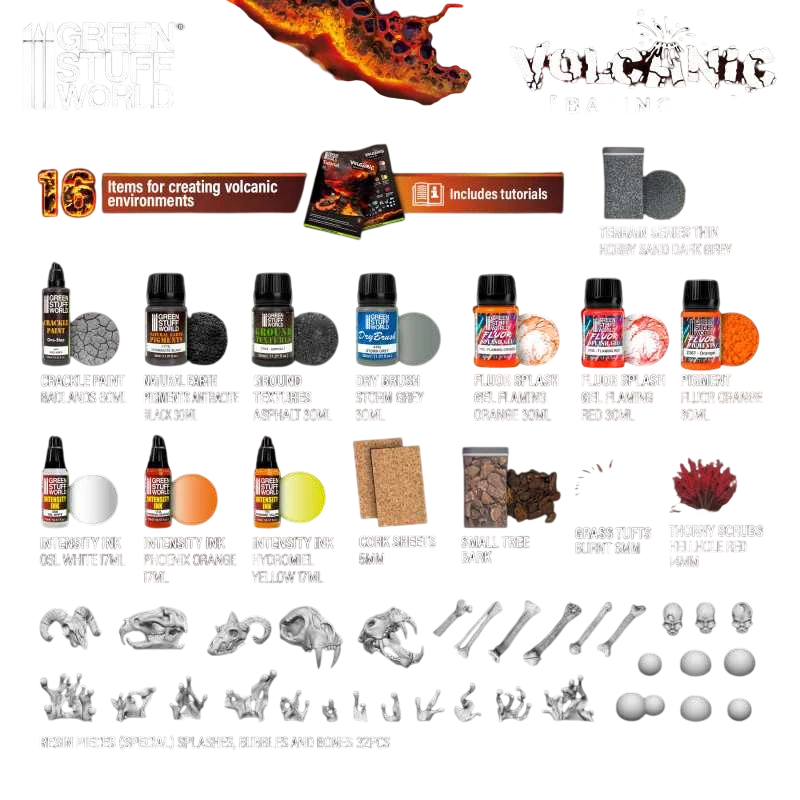 Green Stuff World for Models & Miniatures Basing Set - Volcanic 11643