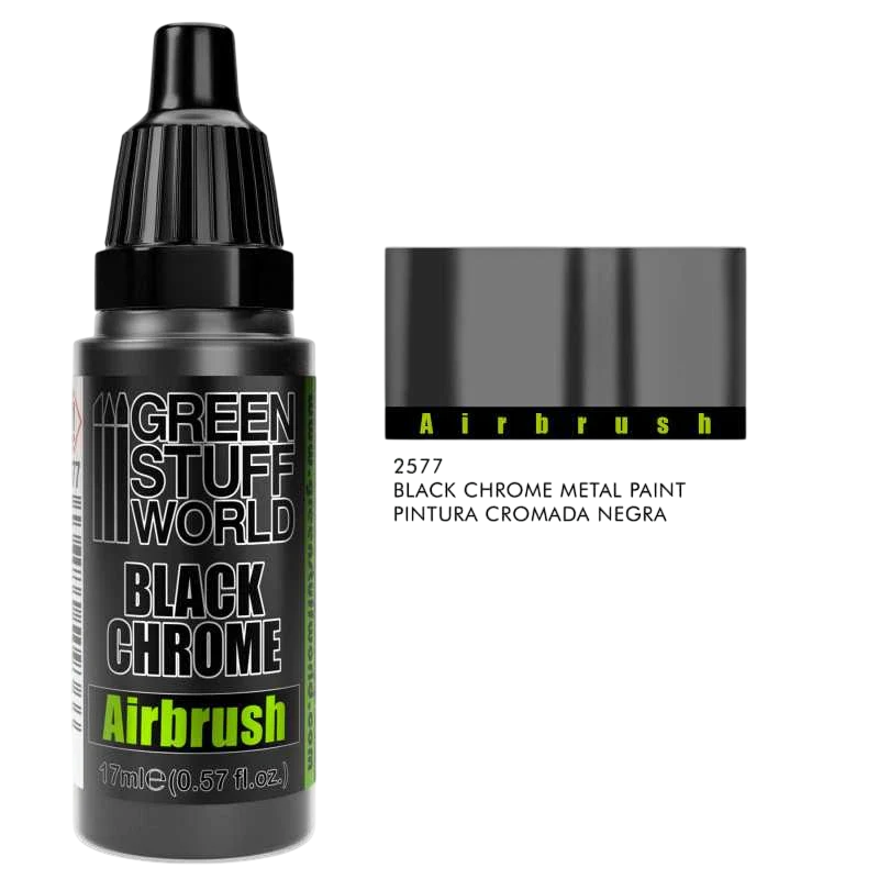 Green Stuff World for Models & Miniatures Black Chrome Paint - Airbrush 2577