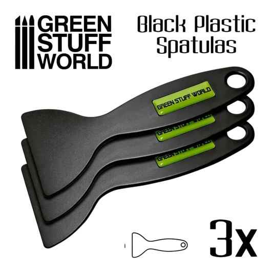 Green Stuff World for Models & Miniatures Black Plastic Spatulas for 3D Printer 3097
