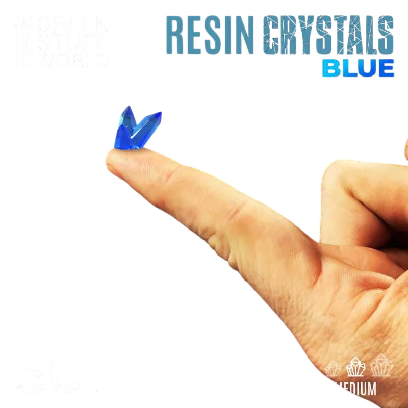Green Stuff World for Models & Miniatures Blue Resin Crystals - Medium 2528
