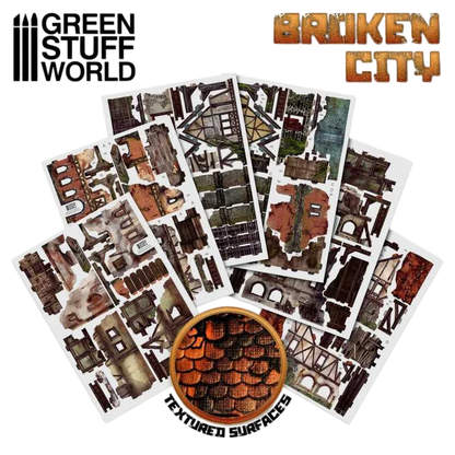 Green Stuff World for Models & Miniatures Broken City - Terrain Set 2428