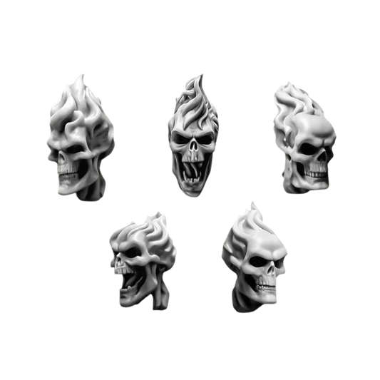 Green Stuff World for Models & Miniatures Burning Skulls S024