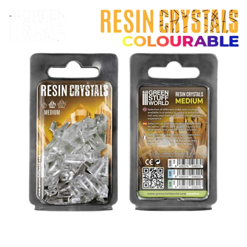 Green Stuff World for Models & Miniatures Clear Resin Crystals – Medium 2538