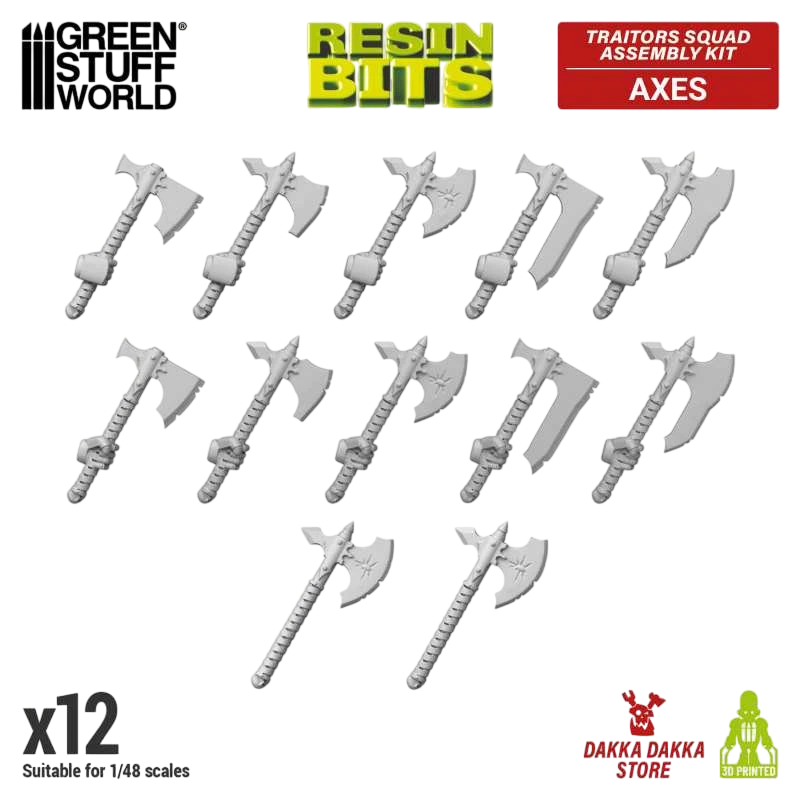 Green Stuff World for Models & Miniatures DakkaDakka Traitors Squad Chaos Axes 12410