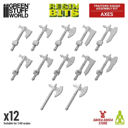 Green Stuff World for Models & Miniatures DakkaDakka Traitors Squad Chaos Axes 12410