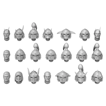 Green Stuff World for Models & Miniatures DakkaDakka Traitors Squad Chaos Heads 12403