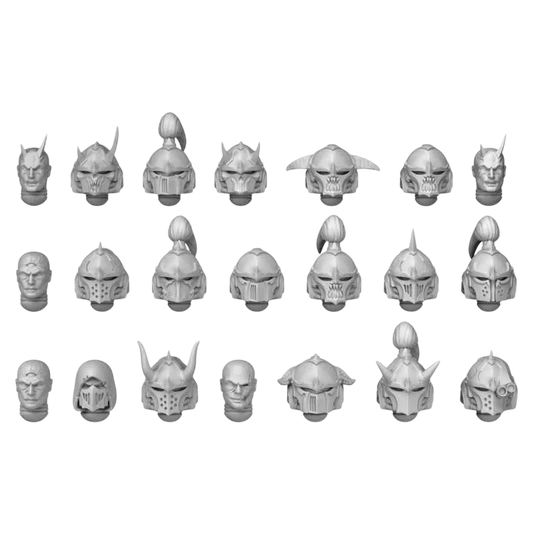 Green Stuff World for Models & Miniatures DakkaDakka Traitors Squad Chaos Heads 12403