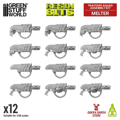 Green Stuff World for Models & Miniatures DakkaDakka Traitors Squad Chaos Melter Guns 12415