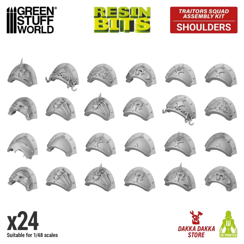 Green Stuff World for Models & Miniatures DakkaDakka Traitors Squad Chaos Shoulder Pads 12407