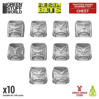 Green Stuff World for Models & Miniatures DakkaDakka Traitors Squad Chaos Torsos 12404