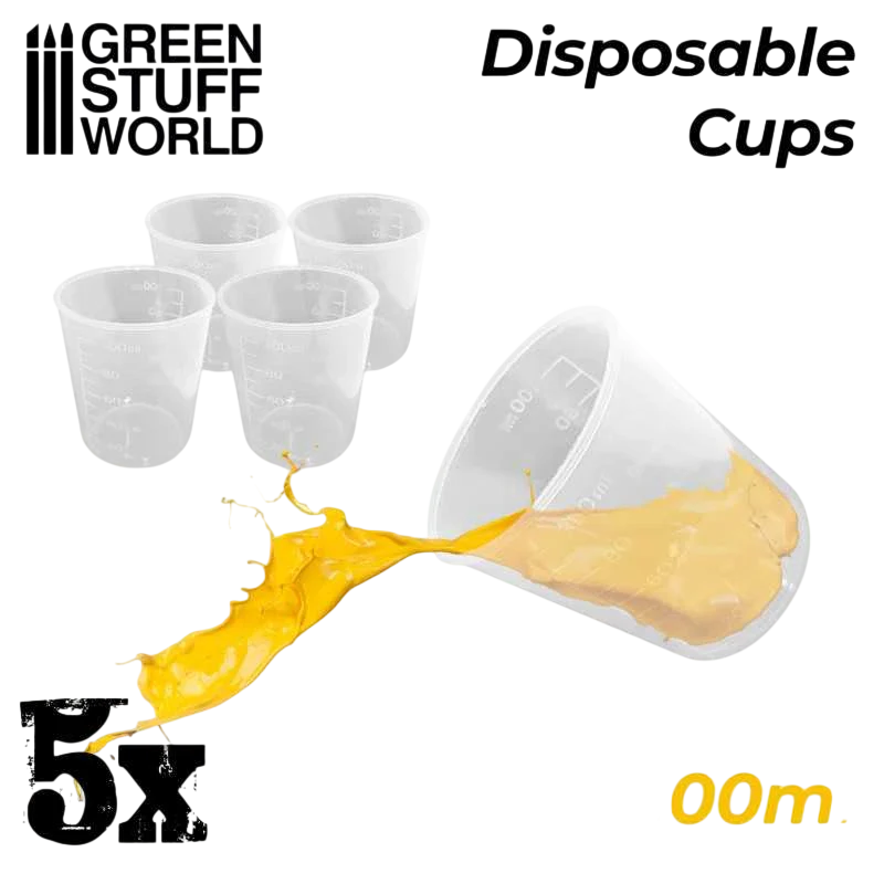 Green Stuff World for Models & Miniatures Disposable Measuring Cups 100ml 2453