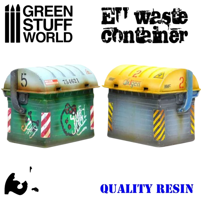 Green Stuff World for Models & Miniatures EU Waste Containers 1976